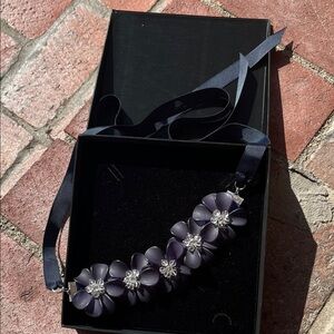 Floral Necklace with Ribbon